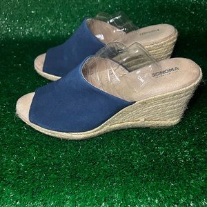 Women’s Sonoma Leather Espadrille Wedge Heel Sandals